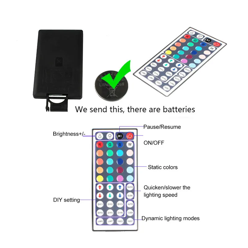 Светодиодные ленты 5050 2835 DC12V SMD 44 Ключ для удаленного LED водонепроницаемый ip44 IP65