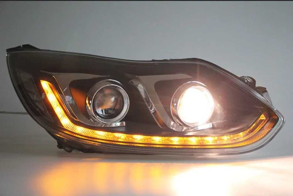 

2PCS LED Headlights For Ford Focus 2012-2014 Car Led Lights Double Xenon Lens Car Accessories Daytime Running Lights Fog Ligh