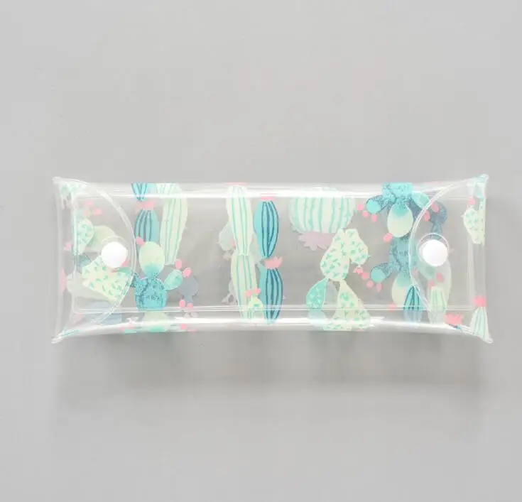 

Lovely fruits translucent pvc Pencil bag Waterproof Stationery Storage Organizer case School Office Supply Escolar