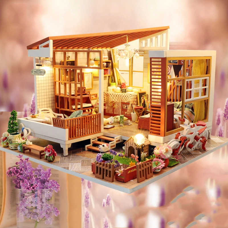 Jkale 3D DIY игрушка для детей серии M004 детский Кукольный домик-игрушки миниатюрная