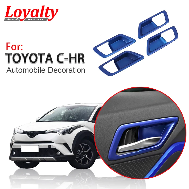 Чехол для Toyota C HR 2017 2018 2019 ABS синяя внутренняя дверная ручка отделка чаши