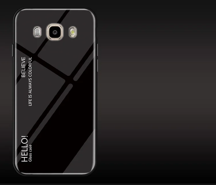 style 06 Чехол для Samsung Galaxy J7 J5, роскошный жесткий защитный чехол из закаленного стекла с градиентом для samsung j7 J710 J510 - Цвет: style 06