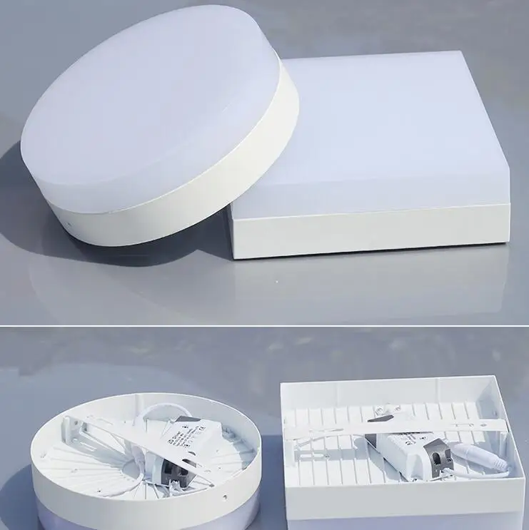 Светодиодный круглый/квадратный панельный светильник поверхностное крепление