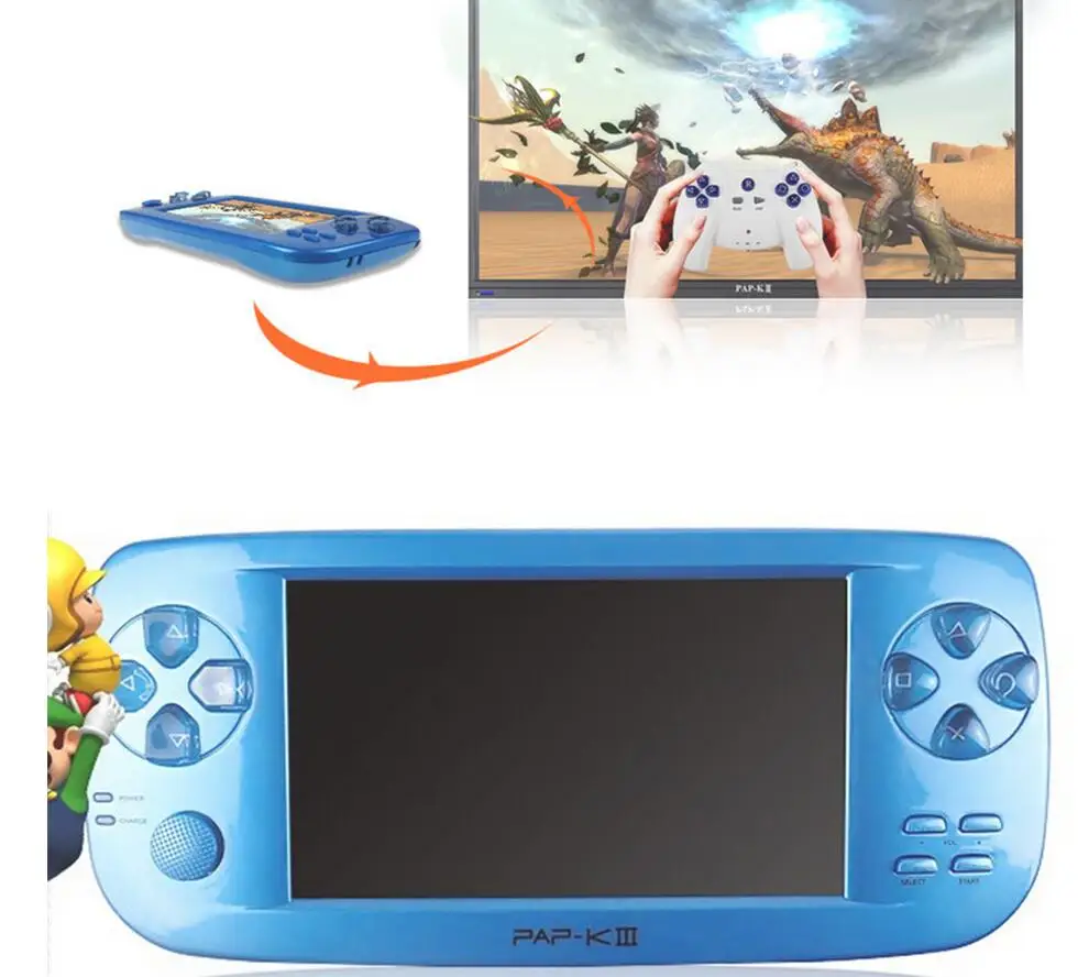 PAP KIII 4 3 &quotпортативные игровые приставки Гб Портативный видео игры встроенный 600