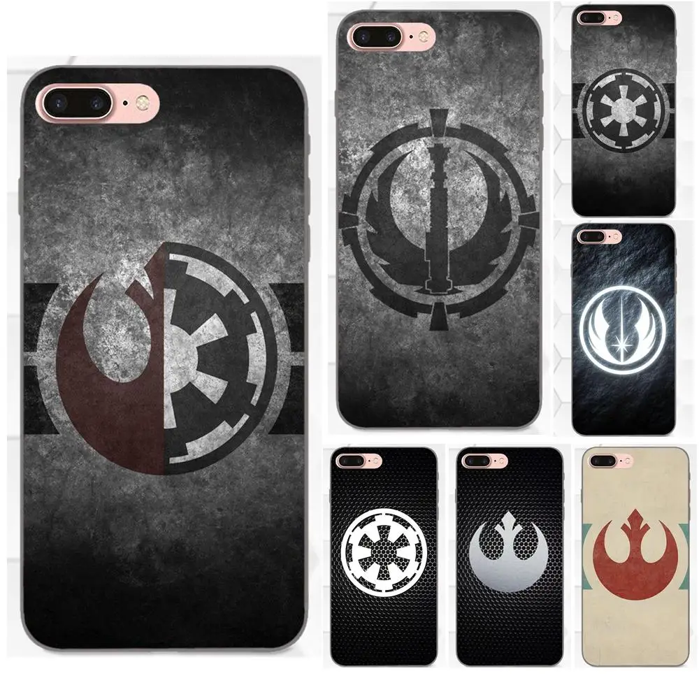 Чехол для телефона из ТПУ Звездные войны с логотипом Rebel Apple iPhone 4 4S 5 5S SE 6 6S 7 8 Plus X XS
