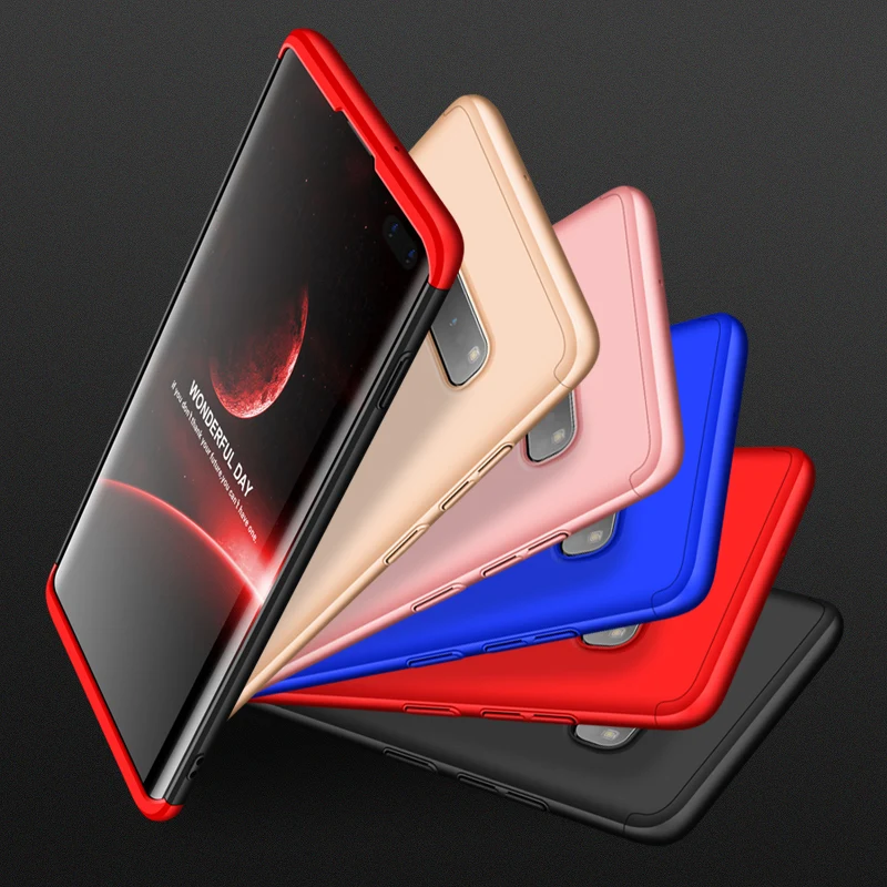 360 Full Protection Case For Samsung S10 5G Luxury Matte Hard PC Shockproof Cover Galaxy Plus S10e S10plus Bag | Мобильные телефоны