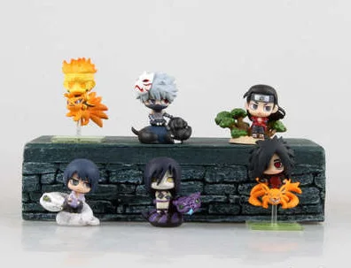 6 шт./лот см фигурки аниме Наруто игрушки Sasuke Kakashi Sakura Gaara Itachi Obito Madara Killer Bee