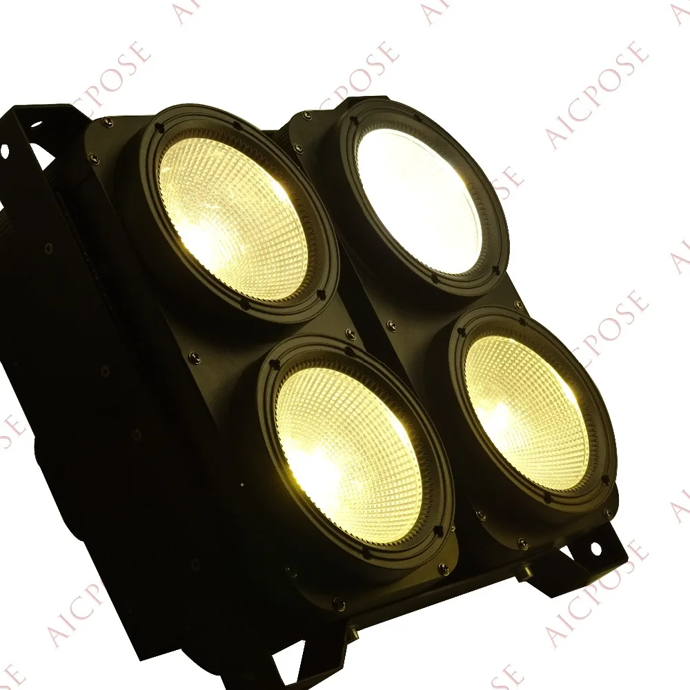 

4units Professional Combination 4x100W LED blinder light 4eyes COB Cool/Warm White LED Wash Light High power DMX Stage Lighting