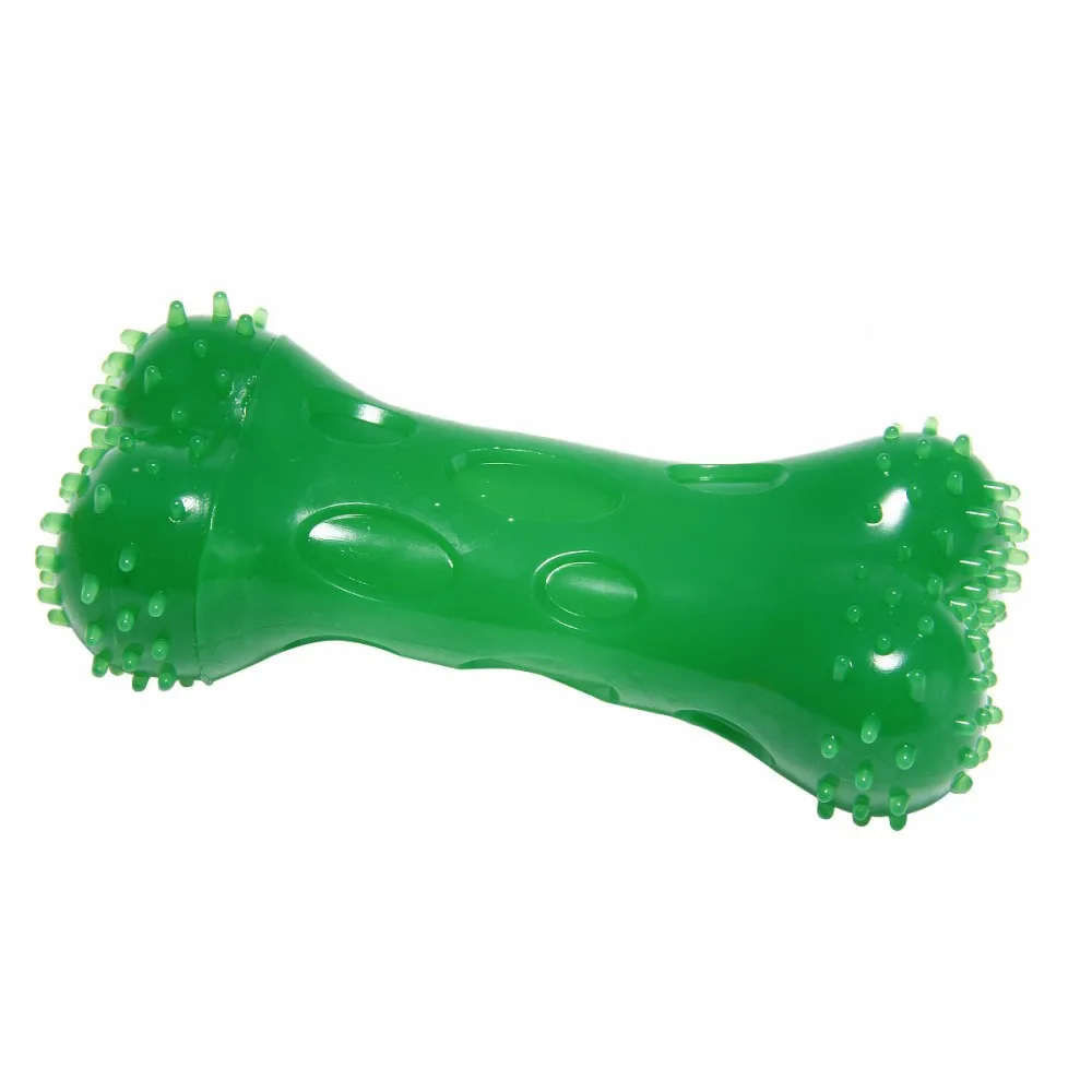 Green Для животных, из ТЭП, молярная палочка, пищащая собака, жевательные игрушки, чистка зубов, сопротивление укусам, звук, большие собаки, взаимодействие, игрушка для домашних животных, инструмент для обучения - Цвет: Green