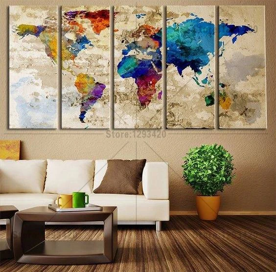 New arrived 5D Diamond Painting The world map Cross Stitch Kits Full diamond Embroidery Pattern mosaic Decor Arts and crafts | Дом и сад