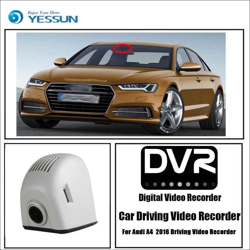 Видеорегистратор YESSUN для Audi A4 A5 A6 A7 Q5 2016 Автомобильный видеорегистратор мини Wi Fi