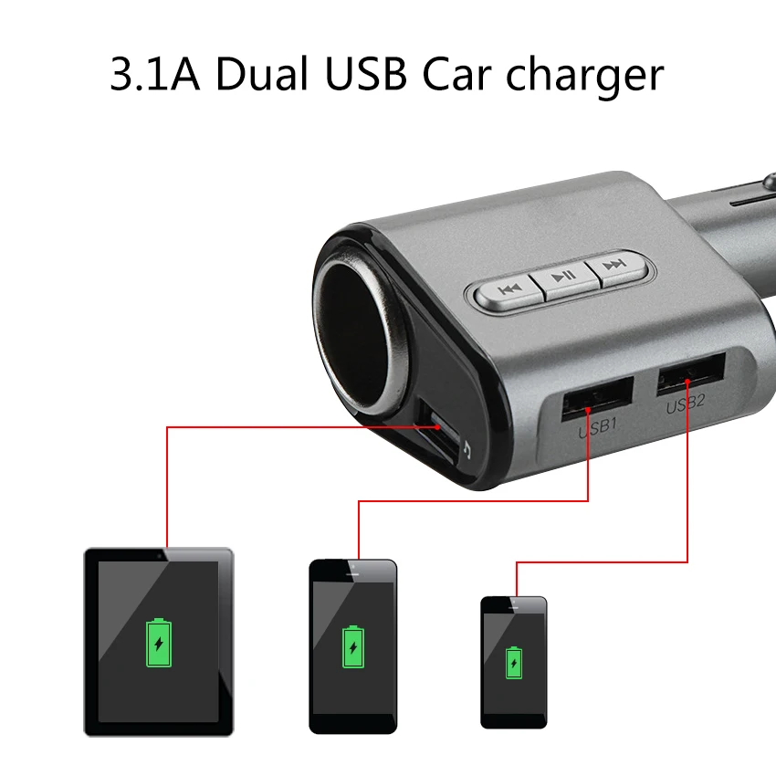 Новинка Многофункциональные FM-передатчики 5 в 120 А выход двойной USB Вт