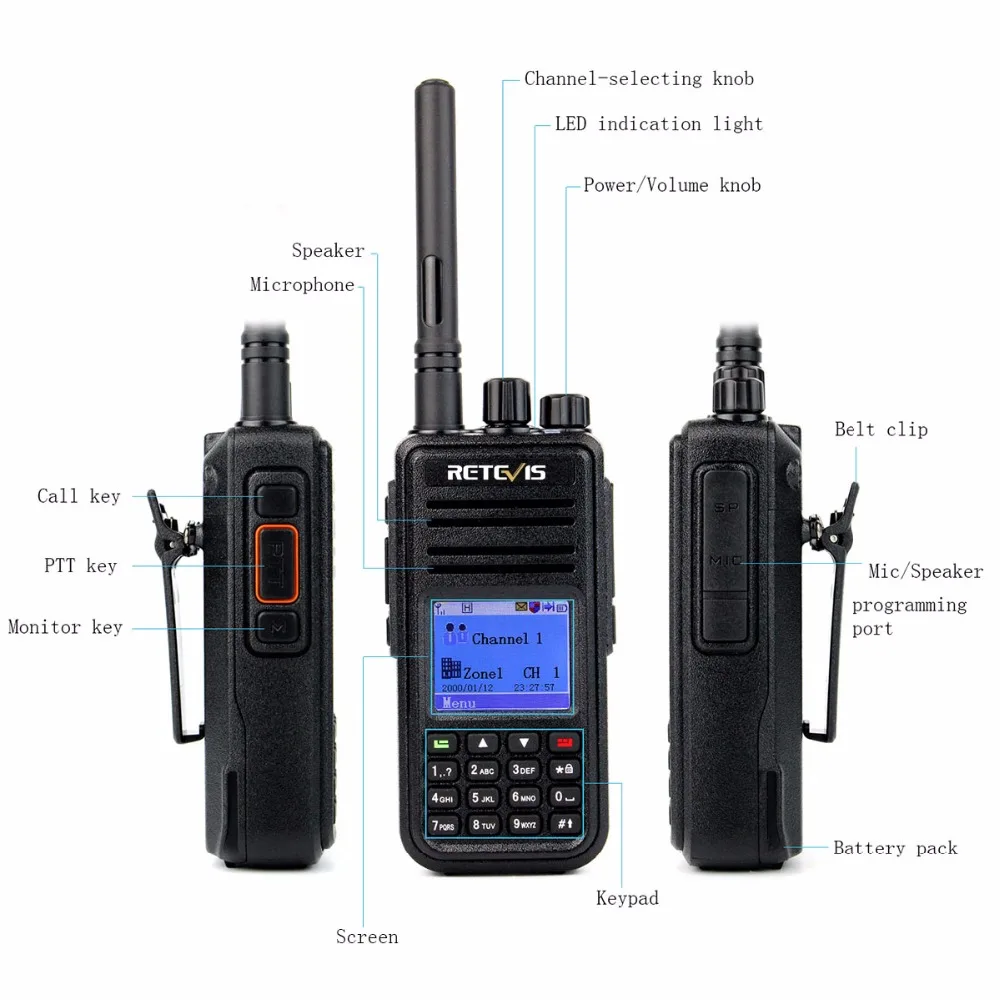 DMR радио 10 шт. Retevis RT3 цифровая рация UHF 400 480 МГц 5 Вт 1000CH двухстороннее Ham Hf