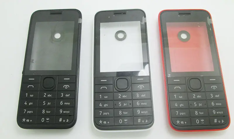 Крышка корпуса клавиатуры и крышки батарейного отсека для Nokia 208 N208 белый черный