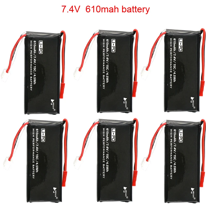 Hubsan X4 H502S H502E 7.4V 610mAh lipo battery 15C 4.5WH With usb Charger For RC Quadcopter Drone Parts hubsan | Игрушки и хобби