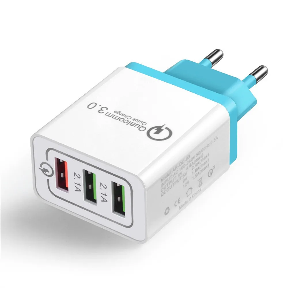 Зарядное устройство с 3 USB-портами 30 Вт QC 0 | Электроника