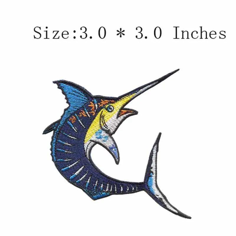 

Нашивка для вышивания Shark шириной 3,0 дюйма для ленты/нашивка на шарф/рыбы