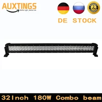 usa and germany stock 32inch 180w combo off road led light bar 12v 4x4 quad row led driving light for tractor suv atv car