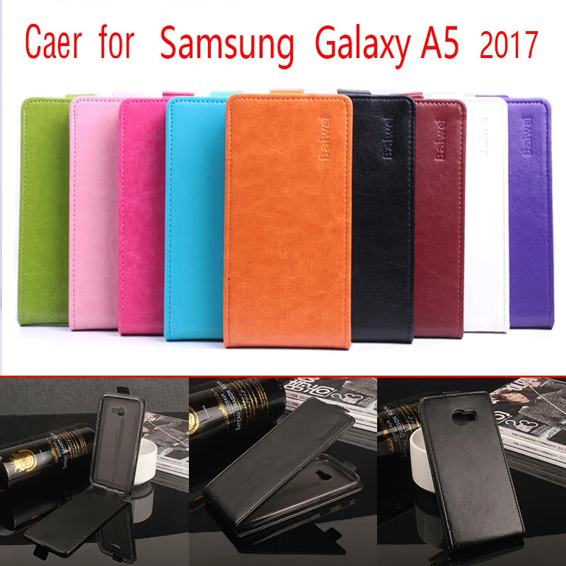 Чехол для samsung Galaxy A5 Вертикальная задняя крышка флип-чехол для samsung A5 A520F A5200 кожаный чехол открывающийся вверх и вниз