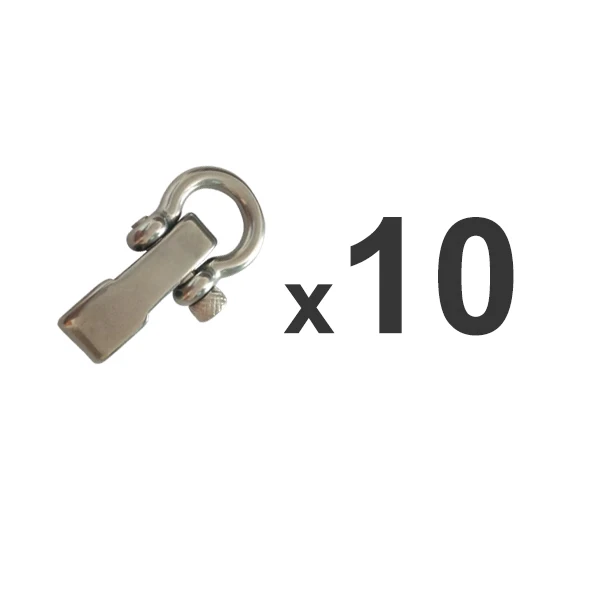 O-Silver 10 упаковок/лот из нержавеющей стали регулируемый Паракорд парашютный шнур ремешок браслет скобы пряжки - Цвет: O-Silver
