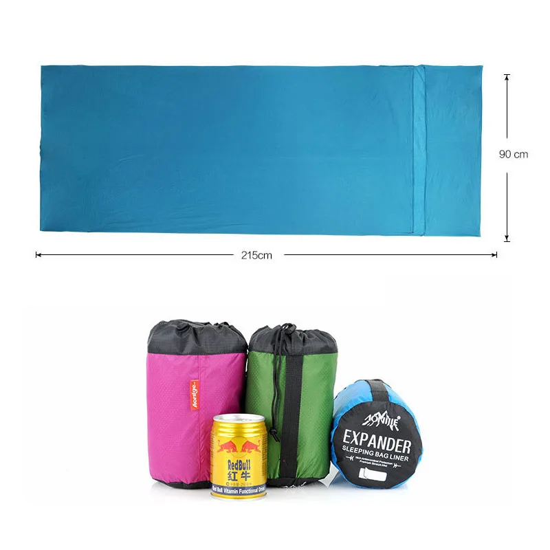 AONIJIE 220*90CM Cotton Adult Folding Sleeping Bag Liner Ultralight Climbing Camping Travel Envelope bag HY210 | Спорт и развлечения