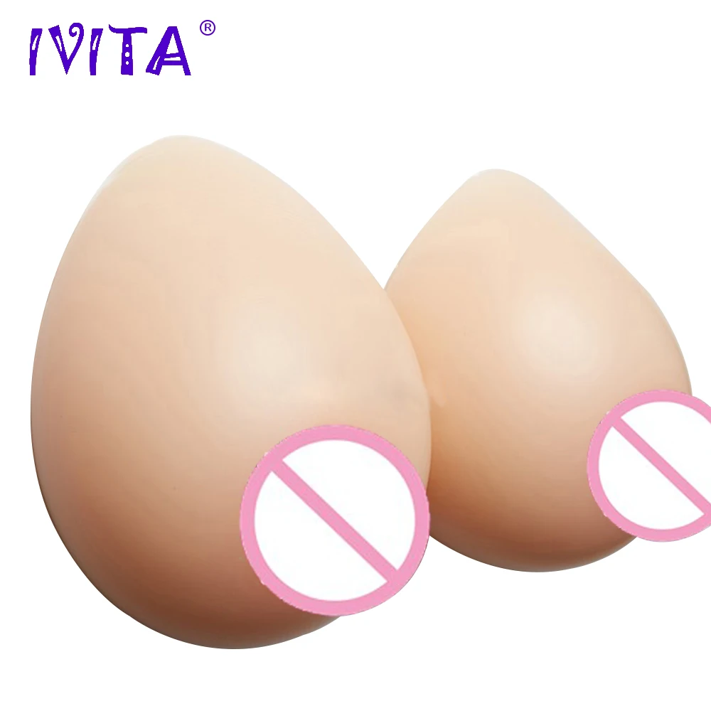 IVITA 2400 г реалистичные силиконовые искусственные формы груди для Трансвестит