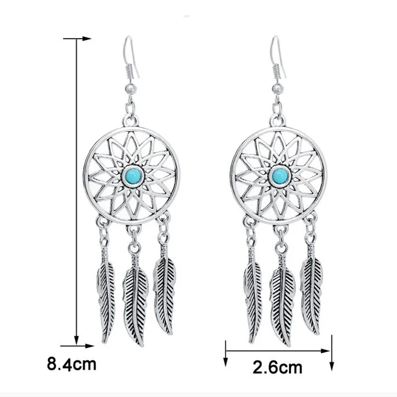 Длинные серьги подвески в виде Ловца снов 84x26 мм|long drop earrings|long earringsearrings antique |