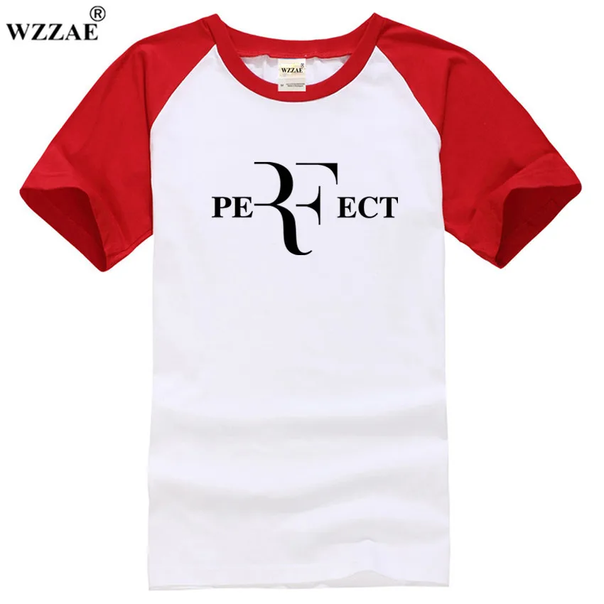 2018 Новая мода Роджер Федерер РФ принт футболка Для мужчин короткий рукав