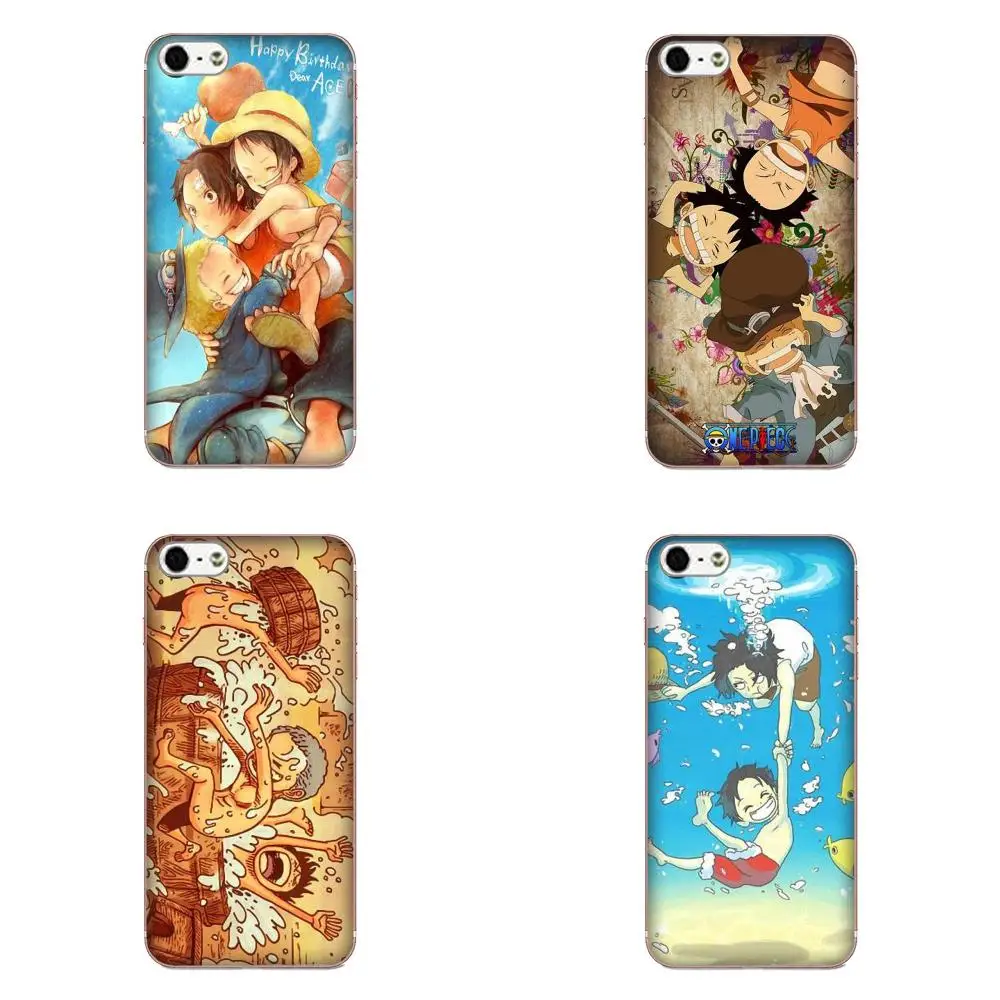 One Piece Эйс Луффи Сабо Мягкий ТПУ Mobile Shell для Galaxy J1 J2 J3 J330 J4 J5 J6 J7 J730 J8 2015 2016 2017 2018 mini