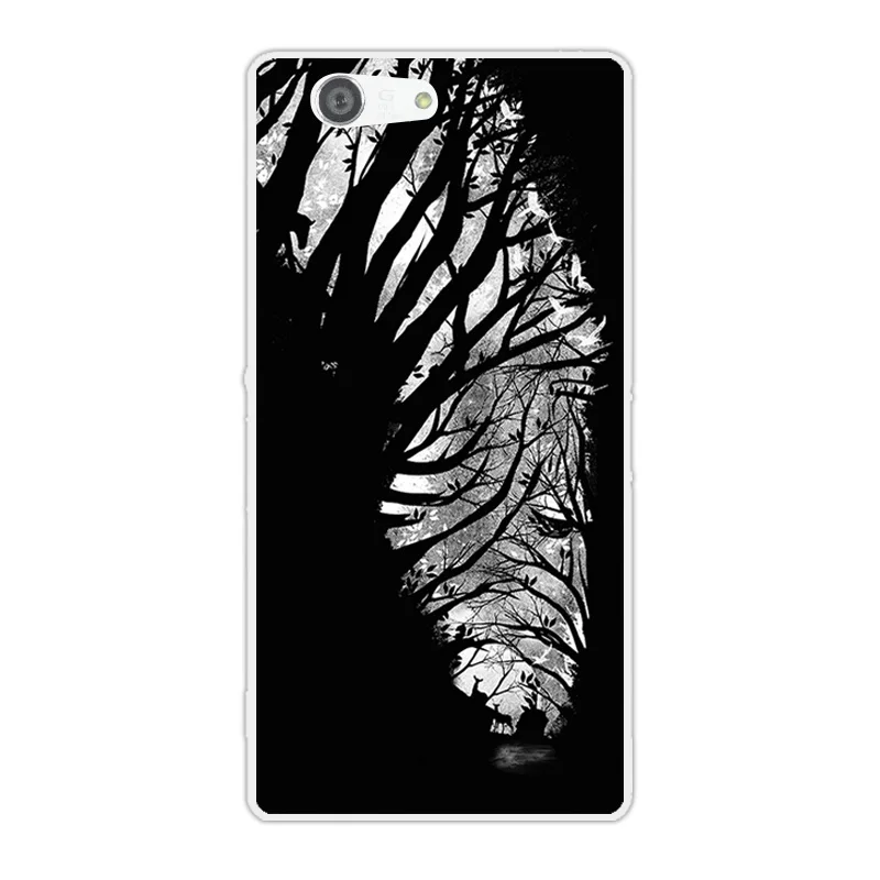 Case for Sony Xperia Z3 Compact / Mini Back Transparent Silicone Soft TPU Zebra Cover For Phone Cases | Мобильные телефоны и
