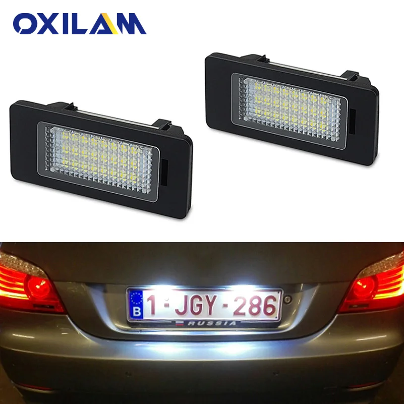 

2x Error Free Car LED License Number Plate Light For BMW E39 E60 E90 E92 E93 M3 E91 E61 E39 E70 E71 E82 E88 X6 X5 1 3 5 Series