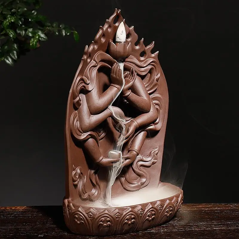 Тысяча Buddha'S ручная курильница с обратным потоком Китайский Лотос дым водопад