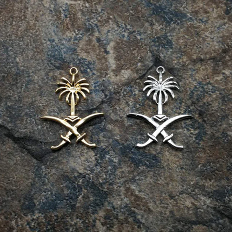 

Emblem of Saudi Arabia Logo of Saudi Gold Rosary Muslim tassel Everything is new