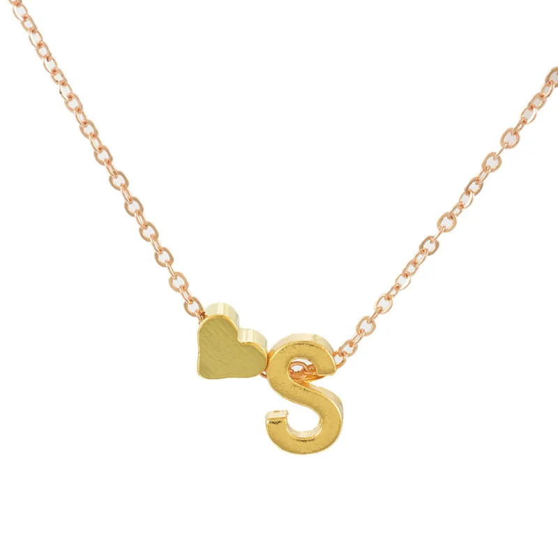 MJartoria хит продаж минималистичные подвески в форме сердца с надписью Luck новые