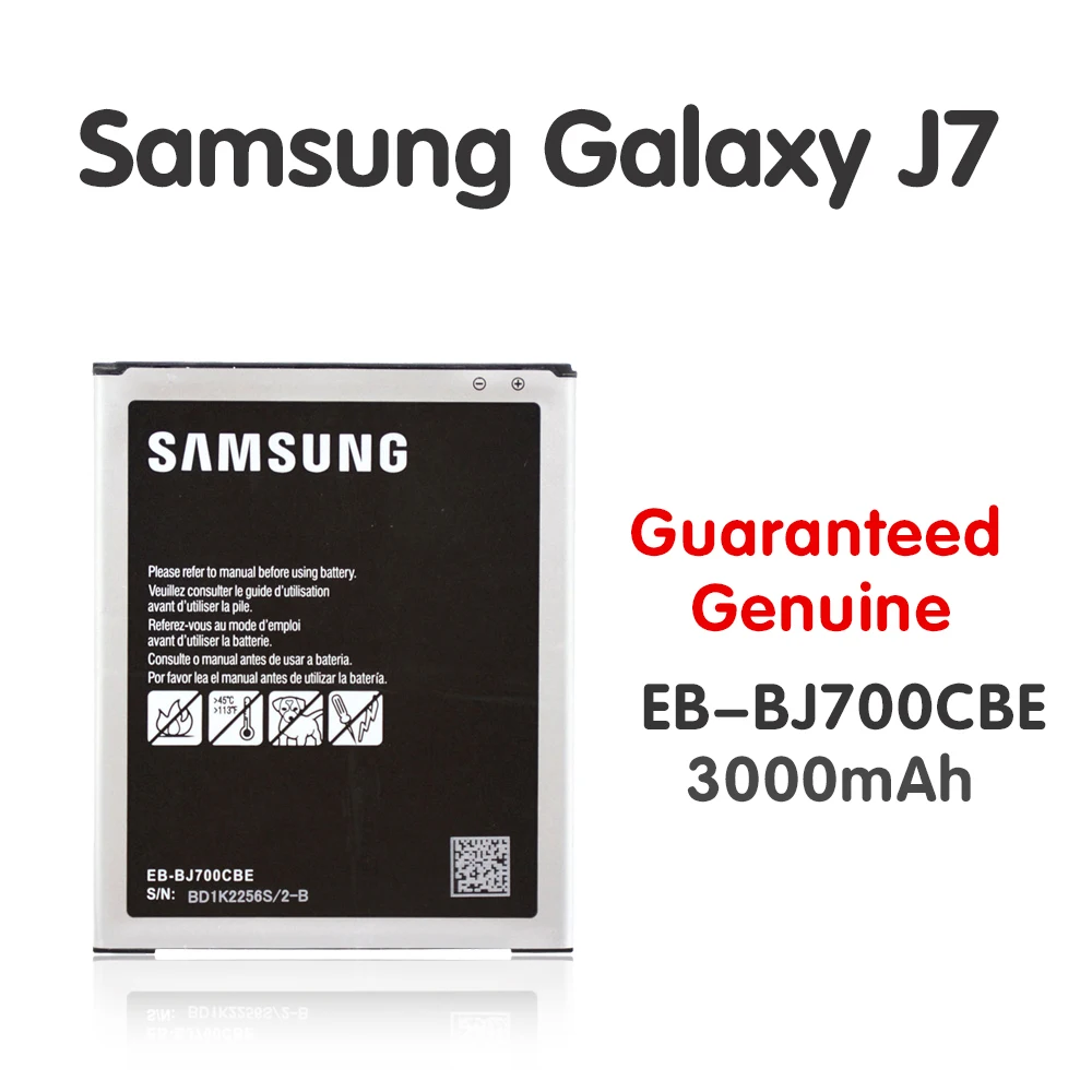 samsung Батарея EB-BJ700BBC для samsung Galaxy J7 J7009 J7000 SM-J700f SM-J701F SM-J700M SM-J700H/DS EB-BJ700CBE