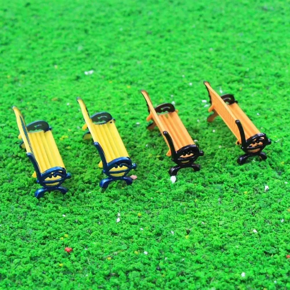 12pcs Model Train Platform Park Street Seats Bench Chair Settee 1:32 G O Scale ZY33032 courtyard chairs railway modeling | Игрушки и