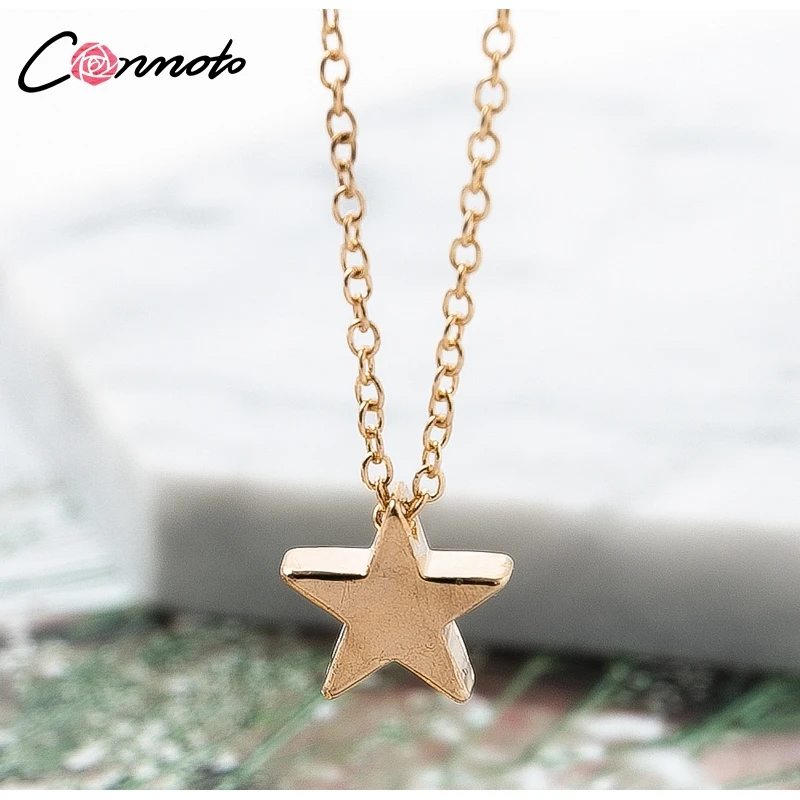 Conmoto Star Крошечная цепочка золото заявление цепочки и ожерелья для женщин серебро Boho Чокеры Feminino колье аксессуар ювелирные изделия Кольер