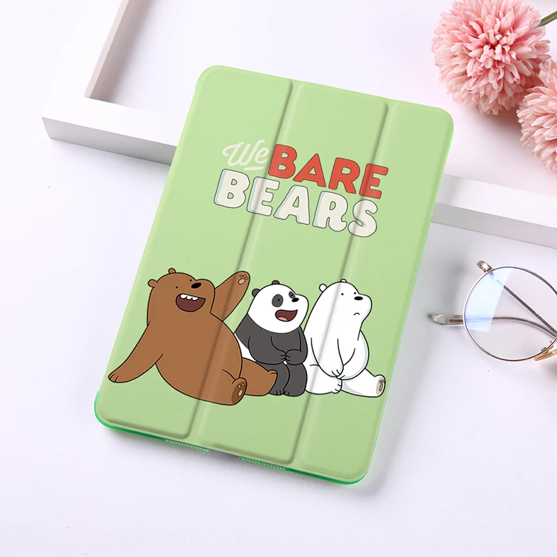 Чехол-книжка с изображением медведей из мультфильма для iPad Mini 5, 4, 3, 2, 1, чехол для планшета Mini 1, 2, 3 из искусственной кожи, чехол с защитой от холода, с функцией автоматического сна