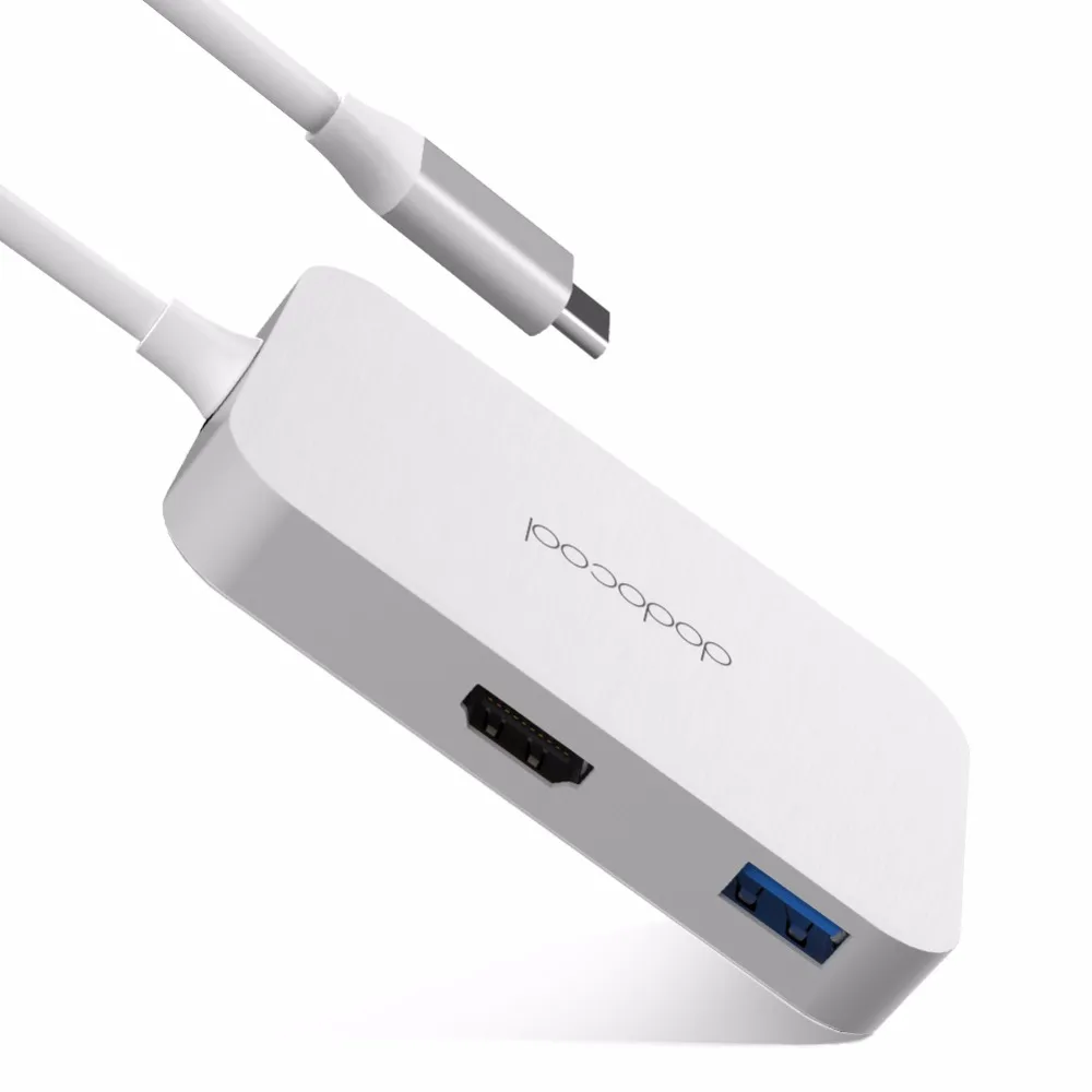 Dodocool алюминиевый концентратор USB 3,0 type C на 4 порта с выходным портом HDMI USB-C-HDMI концентратор 4K HD для MacBook Pro Google Chromebook
