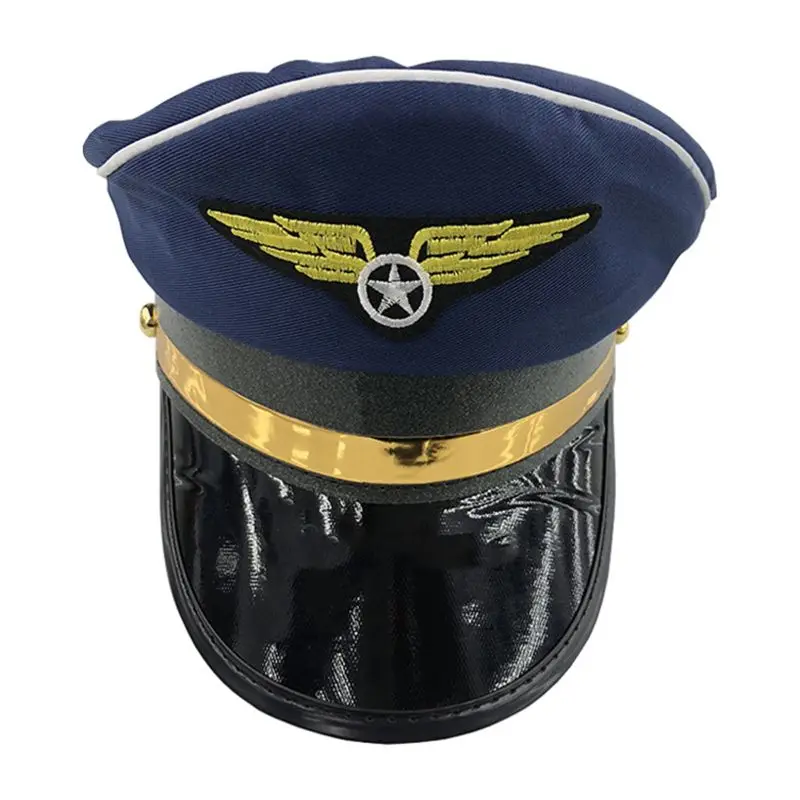 Captain's Yacht Sailors Hat Snapback Adjustable Sea Cap Navy Costume Accessory Fit Foradults and children - Цвет: C