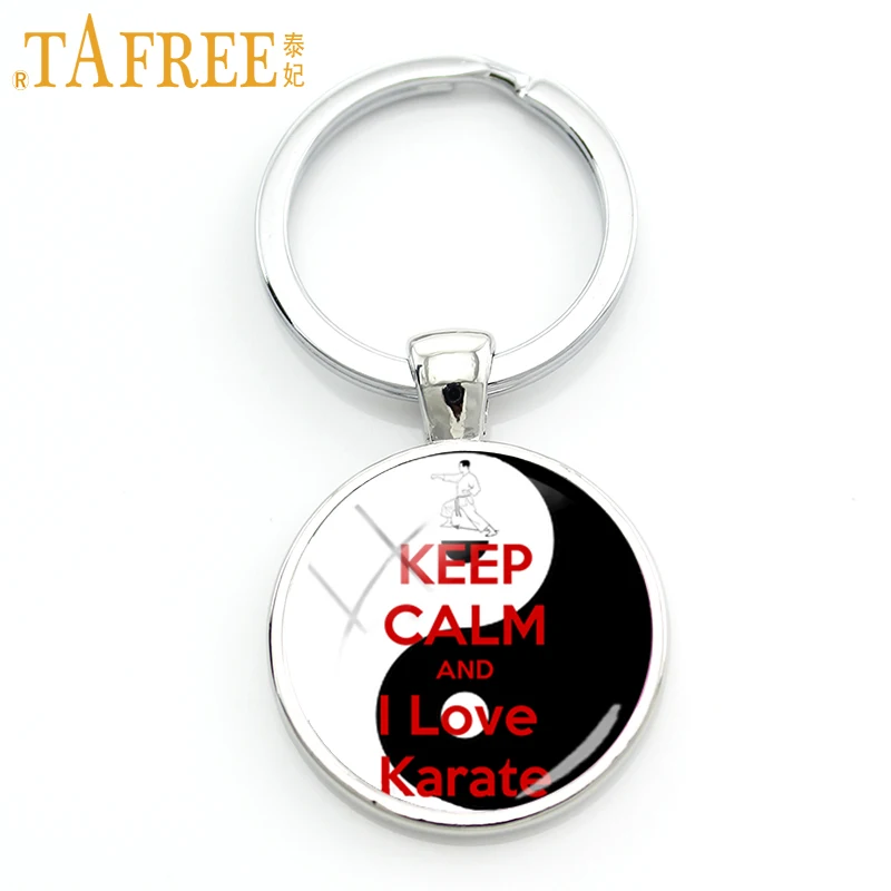 

TAFREE New Brand design Judo Karate sports keychain high quality handmade women men fashion key chain ring jewelry gift SP594