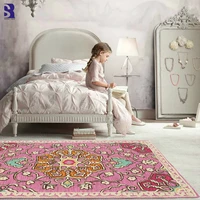sunnyrain 1 piece short plush pinted carpet pink rug for living room area rugs for girl bedroom slipping resistance