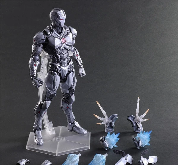 NO RETAIL BOX Play Arts Kai iron man серая ограниченная версия Hero Tony Stark Hulkbuster PA 27 см ПВХ фигурка игрушки подарок для детей Brinquedos - Цвет: NO RETAIL BOX