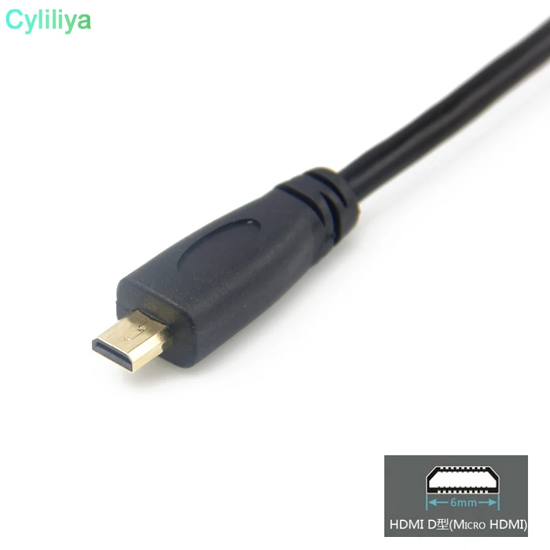100 шт. кабель-переходник с Micro HDMI на 15 см для HDTV MAC PC 1080P | Электроника