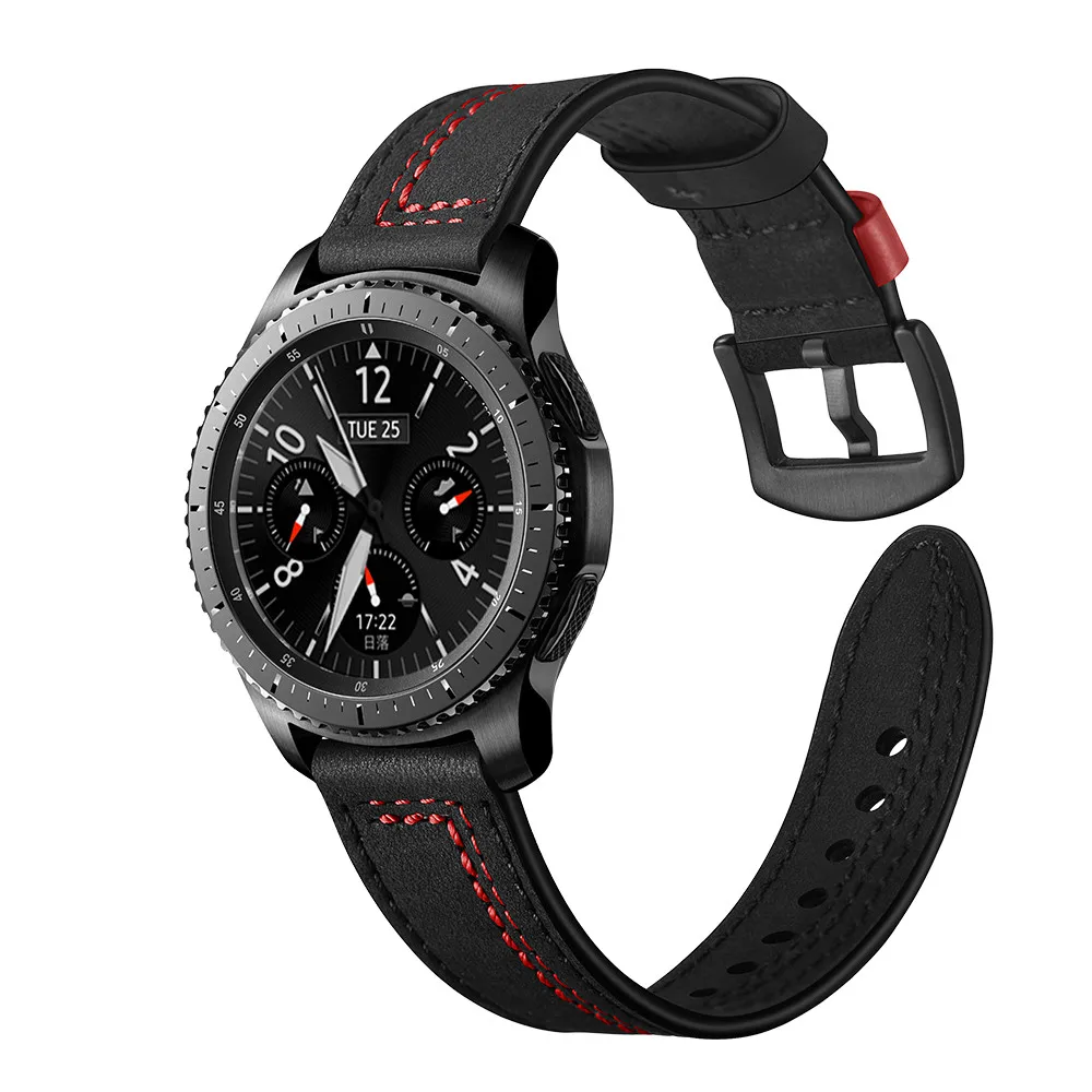Кожаный ремешок для наручных часов, ремешок для samsung gear, спортивные Смарт-часы, носимые устройства 10,16