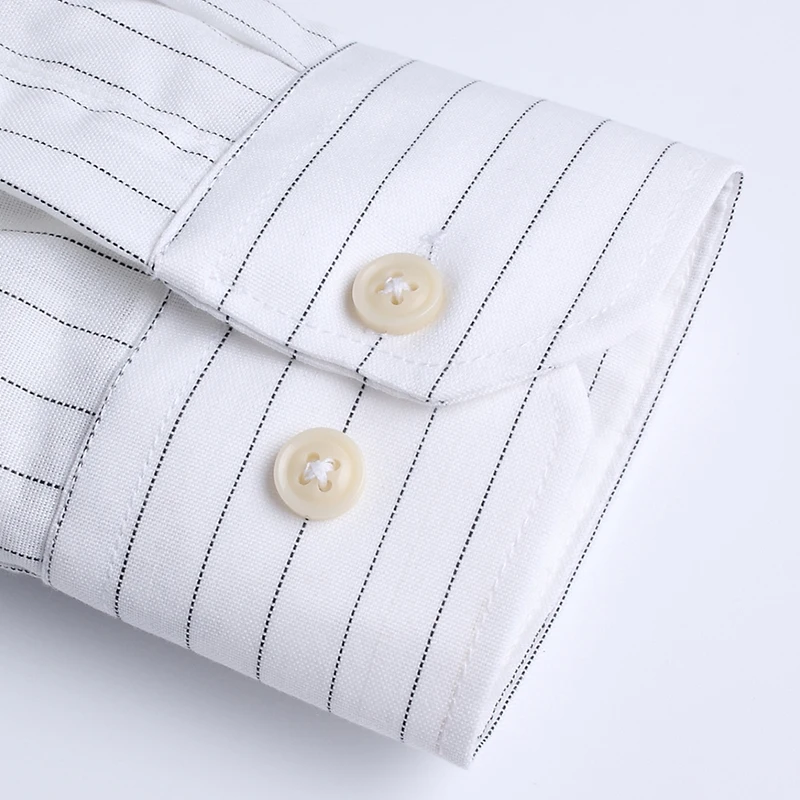 Рубашка DA008 мужская с длинным рукавом модная повседневная сорочка в полоску