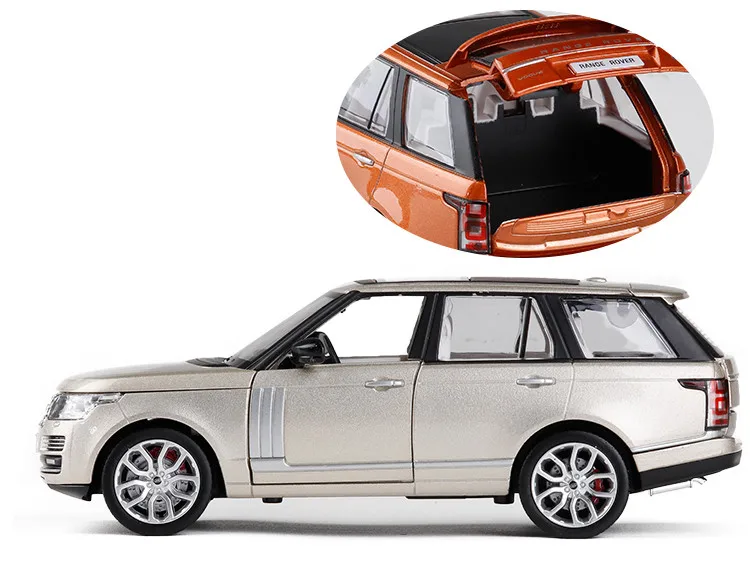 Моделирование 1:24 Range Rover SUV модель автомобиля из сплава Детская Подарочная звук и