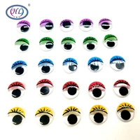 hl 15mm 100pcspackage colorful eyelash dolls eyes for toys googly used doll accessories
