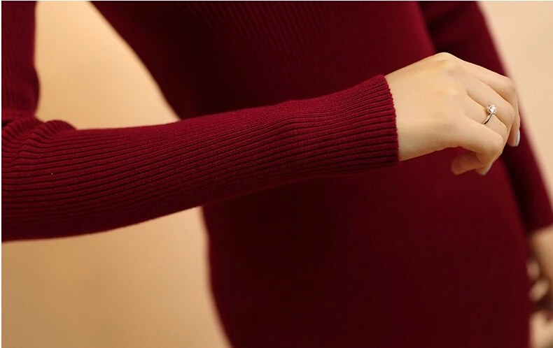 Женское трикотажное платье AKSLXDMMD повседневное стрейчевое базовое с длинным