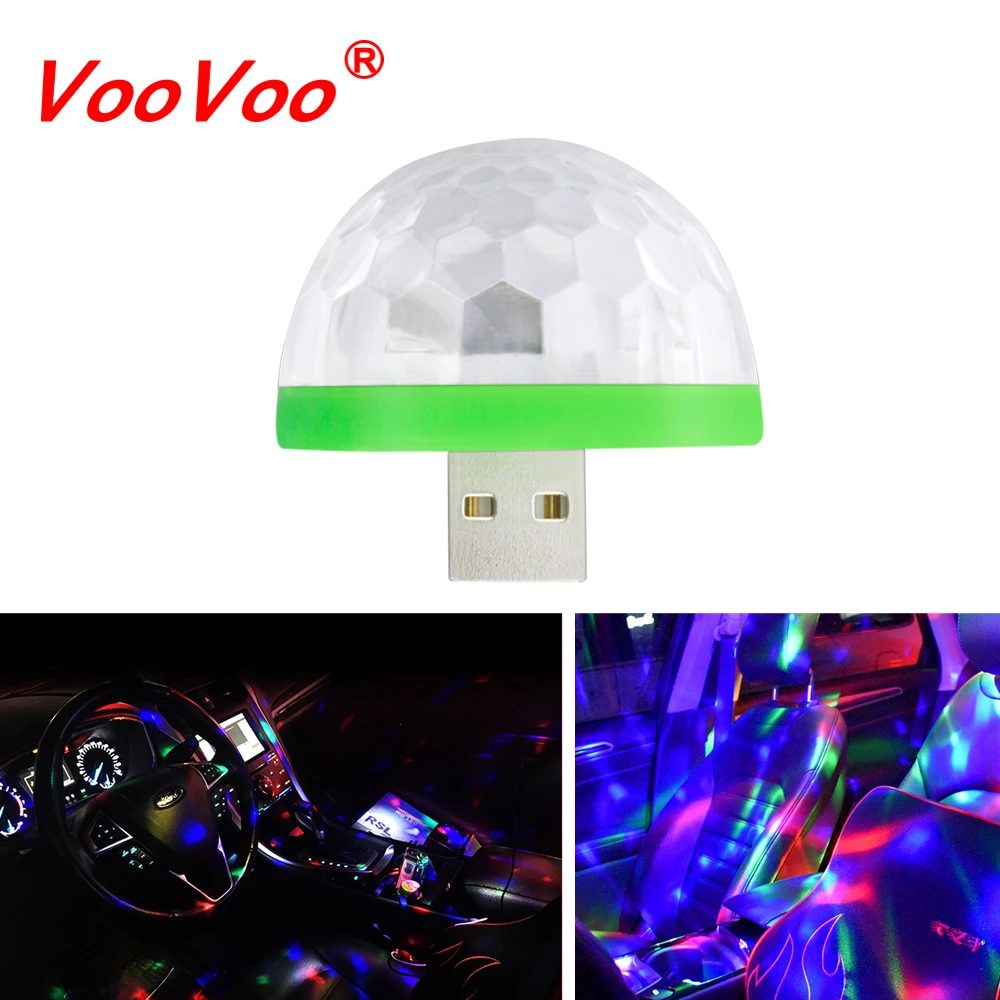 VooVoo автомобильная светодиодная декоративная лампа мини RGB атмосферный свет авто